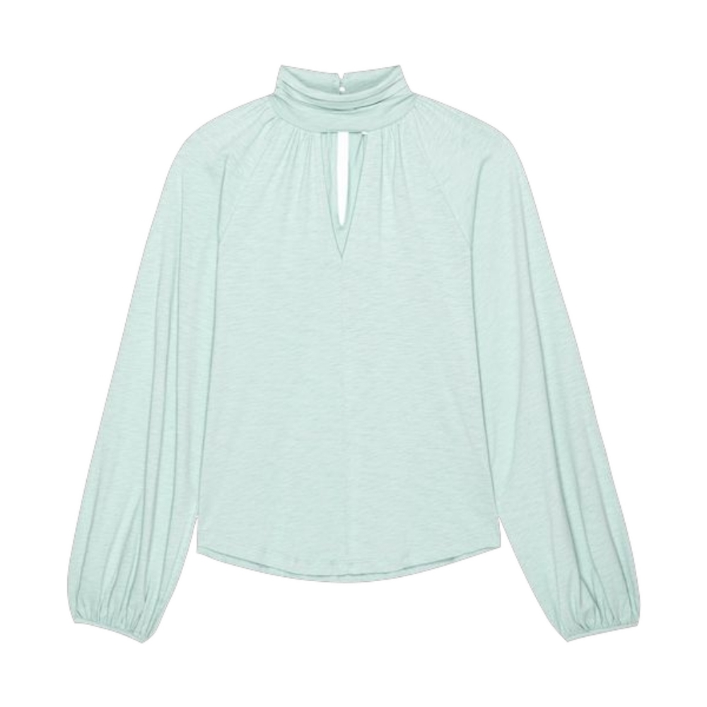 Nation Los Angeles Rosalie Blouse Top Small in Sea Moss - Picture 3 of 13